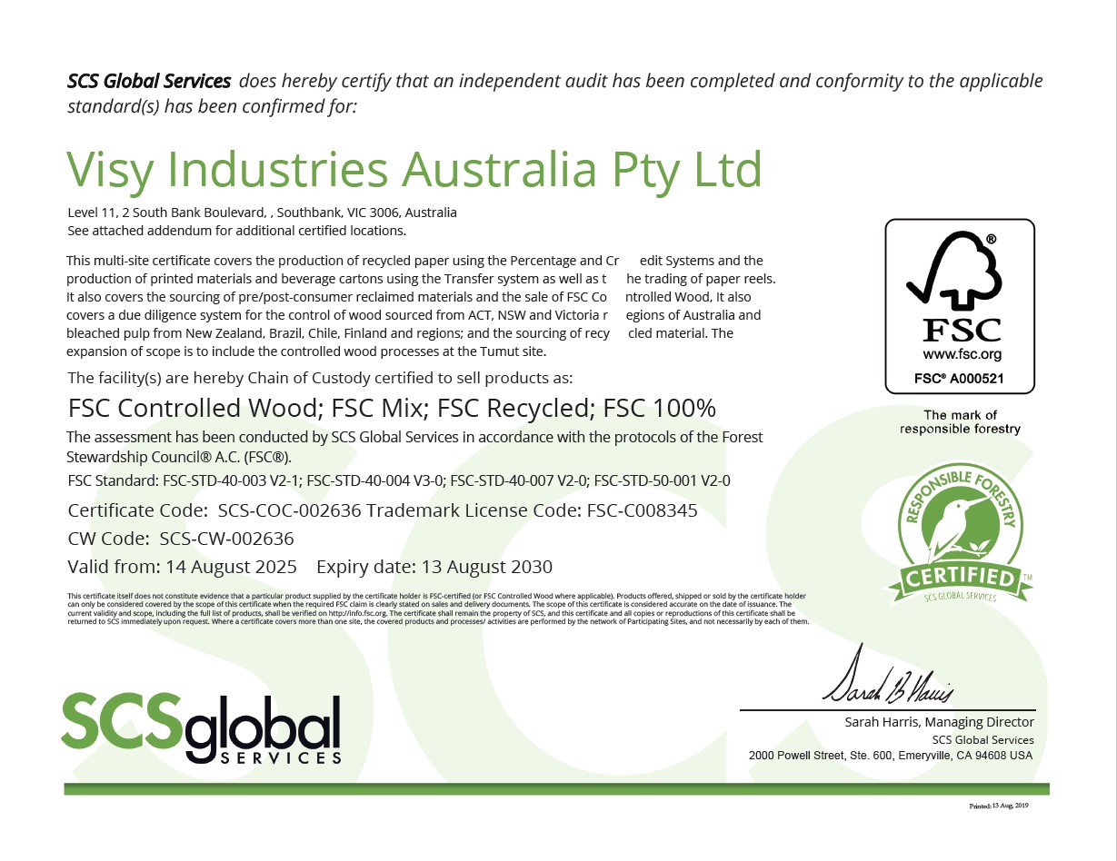 FSC certificate